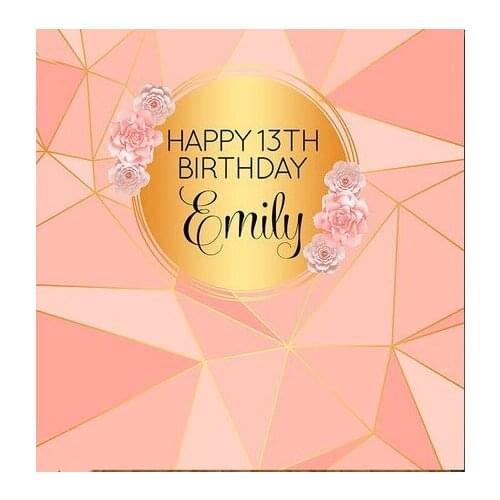 Custom Rose Gold Peach Blush Sweet Sixteen Adults Party backdrops Computer print birthday backgrounds