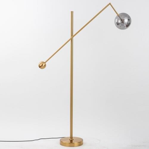 Post Morden Creative Study Glass Ball Lamp Lights American Nordic Simple Bedroom Bedside Decorative Floor Lamp