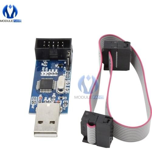 5PCS USBASP USBISP AVR Programmer 3.3V/5V USB ISP USB ASP ATMEGA8 ATMEGA128 ATtiny/CAN/PWM +10Pin Wire Support Win7 64Bit