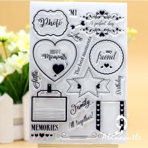 CLEAR STAMPS Metal Die Cut Tags Scrapbook Handmade Card Album Paper Craft Rubber Transparent Silicon Stamp AlinaCraft