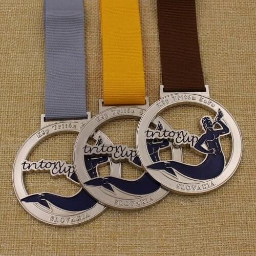 Promotion Gifts Shiny Silver Medal with Logo Customized