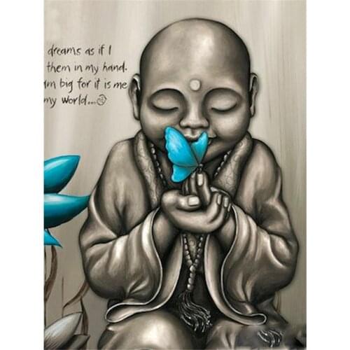 Religious Buddha Printed Canvas 11CT Cross Stitch Patterns Embroidery DMC Threads Needlework Sewing Hobby Handmade Wholesale