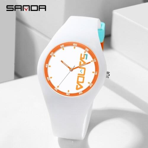 SANDA 2021 New Fashion Sports Womens Watches Waterproof Casual Quartz Watch For Woman Wristwatches Clock Relogio Feminino 6076
