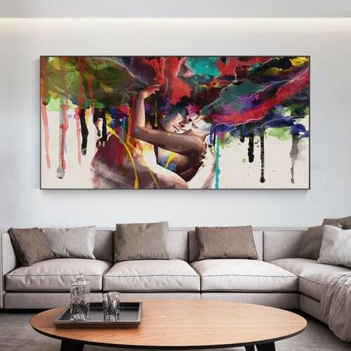 Modern Abstract Couple Hugging Pictures Canvas Painting Nordic Posters And Prints For Living Room Wall Art Decoration No Frame
