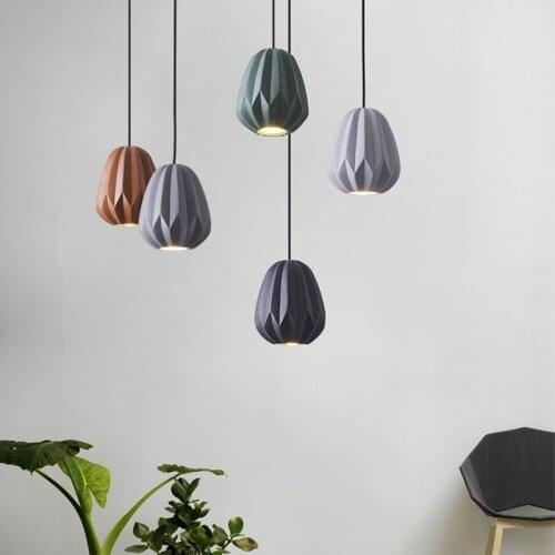 Modern LED Nordic resin restaurant lamps kitchen accessories post modern bedroom Pendant Lights WF1209318