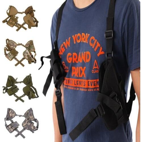 Universal Tactical Dual Armpit Shoulder Holster Bag Concealed Carry Left Right Hand Nylon Gun Case Glock 17 19 Beretta Pistols