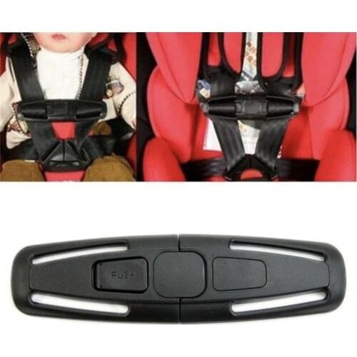 1pcs Black Car Baby Safety Seat Clip Fixed Lock Buckle Safe Belt Strap Latch Harness Chest Child Toddler Clamp