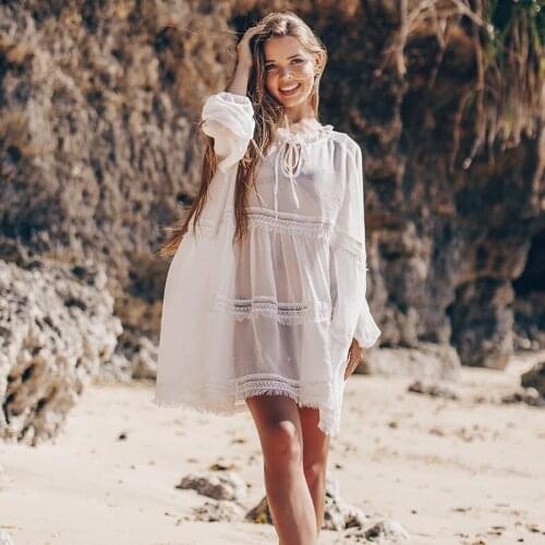 Womens Beach Dress Bikini Cover Up Swimwear Maxi Wrap Skirt Sarong Kimono Kaftan