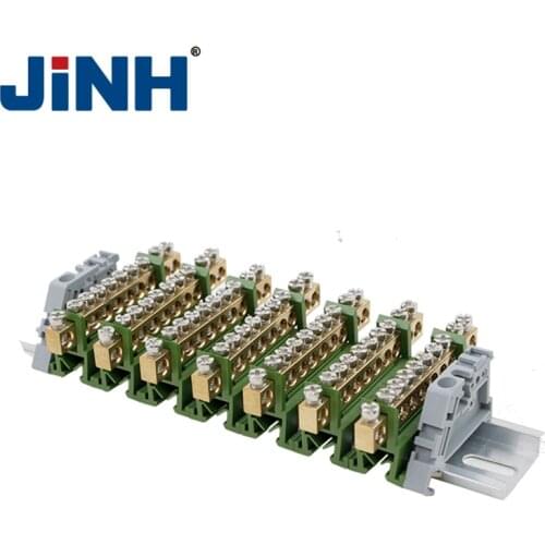 Jinghong Electric 1PC Distribution Box Rail Terminal Block Flame Retardant Plastic Wire Terminal Block Connector Terminal