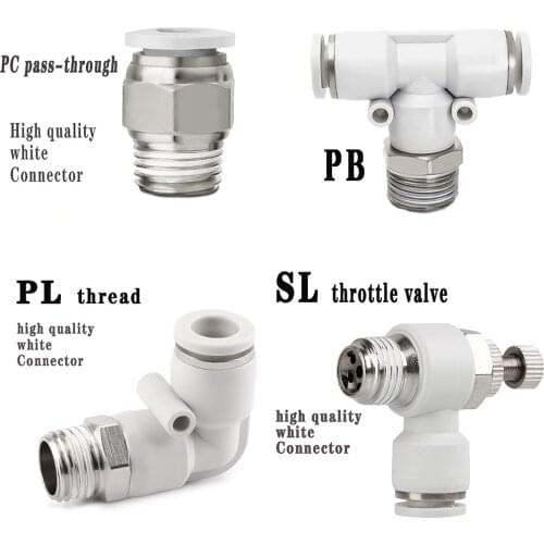 1PCS pneumatic quick connector PC PL SL PB external thread hose connector air compressor accessories 1/4" 1/8" 3/8" 1/2" BSP