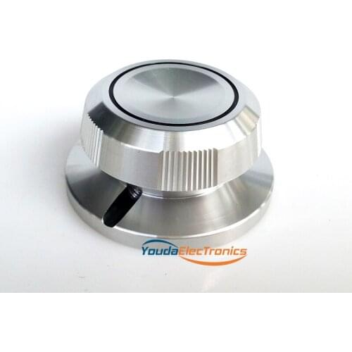 1PC 48x23mm Aluminium HIFI AMP volume Control potentiometer Knob 6.0mm hole Silver Color knob