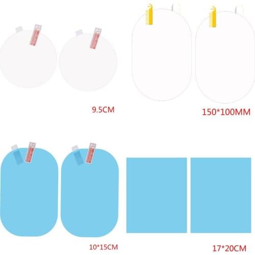 2pcs Car Rearview Mirror Anti Rain Film Universal Auto Mirror Waterproof Dustproof Anti-fog Membrane