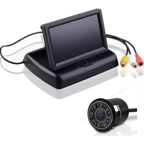 4.3 inch TFT LCD 480 x 234 car Monitor parking display for DVD VCD with 8 LED night vision waterproof Rear view camera