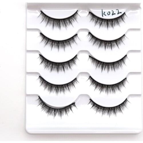 5 pairs 3D mink eyelashes natural long false eyelashes dramatic eyelash makeup false eyelashes slim eyelash makeup tool