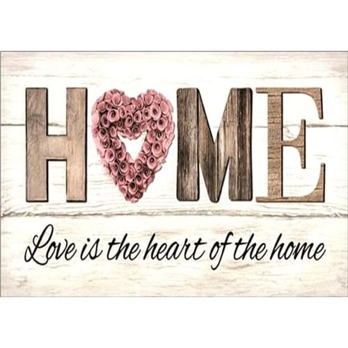 Round full diamond 5D English alphabet diamond painting "HOME" DIY diamond embroidery kit home decoration gift
