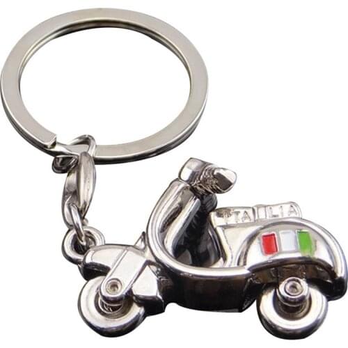 3D Motorcycle Keychain for Vespa Piaggio 125 Ducati Honda Yamaha Suzuki Peugeot Fiat BMW Benz Car Keyring Funny Key Decoration
