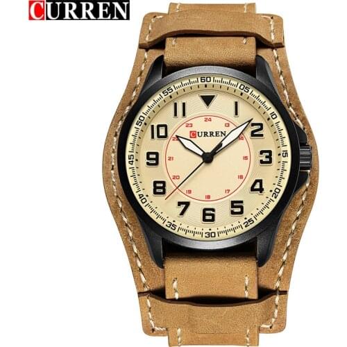 Curren Army Military Quartz Mens Watches Top Brand Luxury Leather Men Watch Casual Sport Male Clock Watch Relogio Masculino