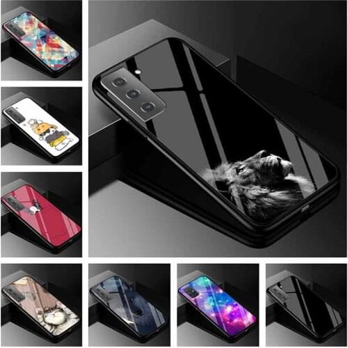 For Samsung S21 Ultra Case Glass Hard Back Cover Phone Cases For Samsung Galaxy S21 Plus 5G S 21 S21+ Case Coque S21Ultra 2021