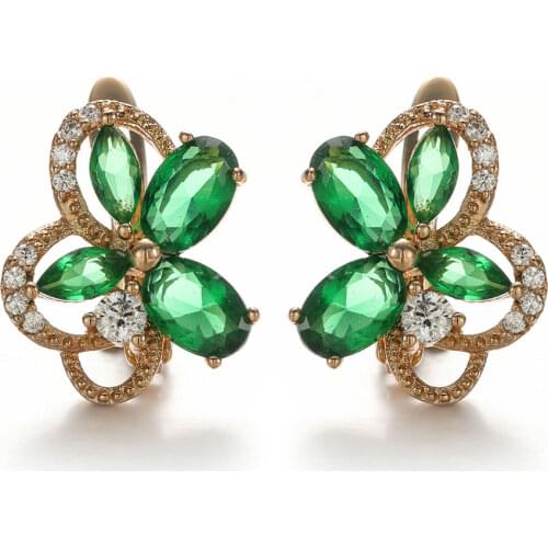 Hot Sale AAA Cubic Zirconia Stud Earring Cute Crystal Metal Material Piercing Earring Romantic Jewelry Women Gift 2021 Fashion