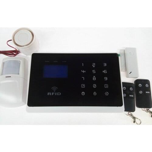 GSM alarm system with RFID card and Touch keypad