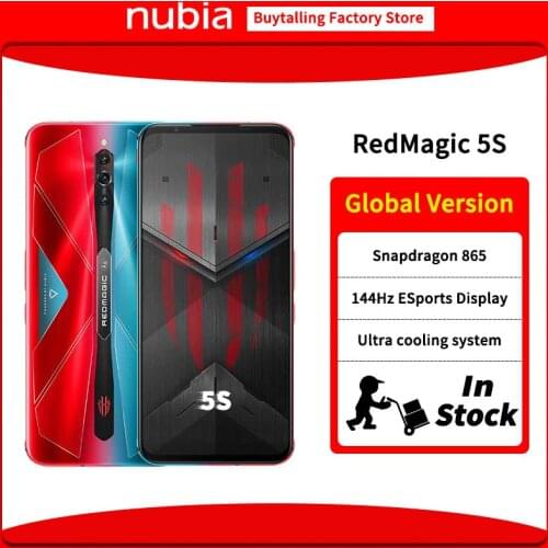Global Version Original Nubia RedMagic 5S Gaming MobilePhone 6.65 inch 144Hz AMOLED Snapdragon 865 Octa Core Android 10