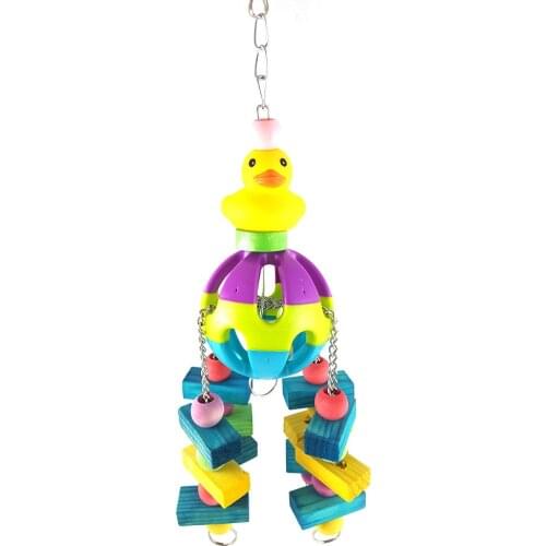 Parrot bite toy bell ball small yellow duck toy bird