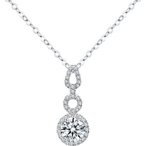 Huitan Delicate Womens Necklace with Brilliant Cubic Zirconia for Wedding Engagement High-quality Silver Color Fashion Necklace