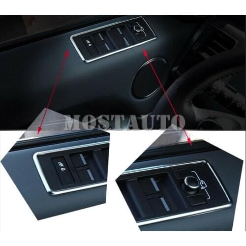 For Land Rover Range Rover Sport 2014-2017 ABS Door Window Switch Cover Lid Trim 4pcs Car Accessories Interior Car Decor