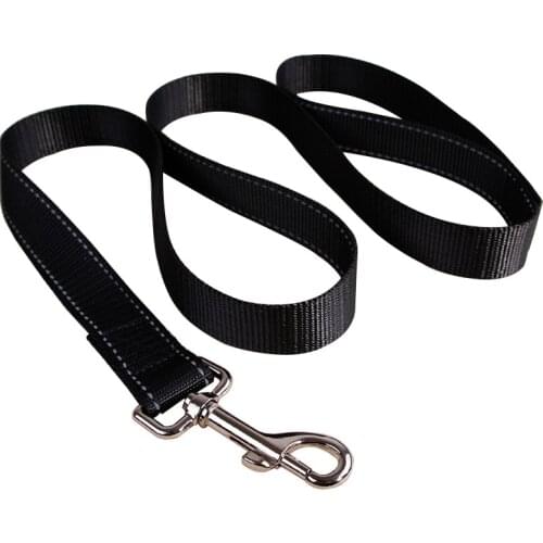 Nylon Double Reflective Dog Leash for Pets Dog Lead Strong Durable Traditional Style Leash with Easy to Use Bolt Snap Dog Leash