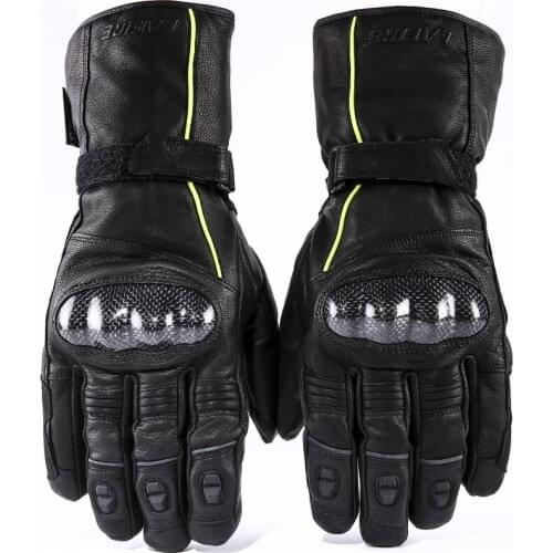 2019 New Winter warm waterproof Motorcycle gloves non-slip Wear-resisting Leather and carbon fiber Shell Moto riding glove