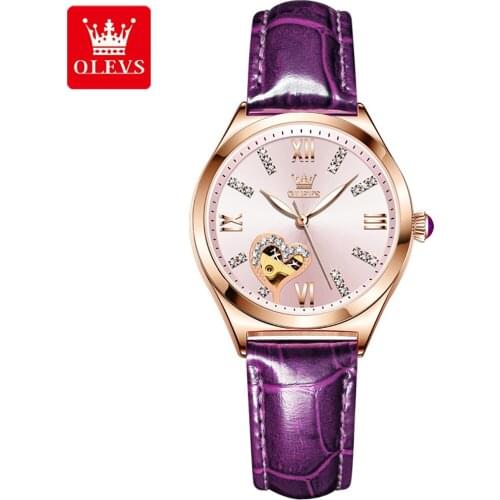 OLEVS 2021 New Classic Ladies Watch Ladies Creative Leather Ladies Bracelet Watch Female Waterproof Clock Relogio Feminino 6633