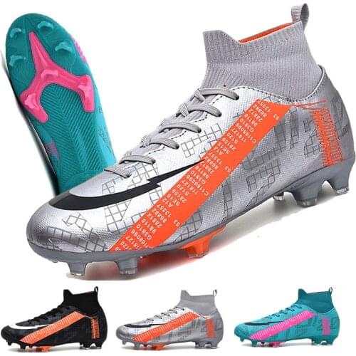 2021 New Men Soccer Shoes Training Cleats High Quality Outdoor Sport Football Sneakers Man Athletic Fustal Chaussures Turf Boots