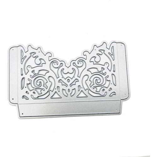 OOTDTY Pocket Lace Metal Cut Dies Stencil Scrapbooking DIY Album Stamp Paper Card Mold Embossing Decoration Craft