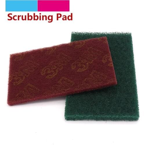 2pcs Industrial Scouring Pad Coarse Rust Removal Cloth Flexible Nonwoven Scouring Hand Pad Industry Kitchen Cleaning Cloth
