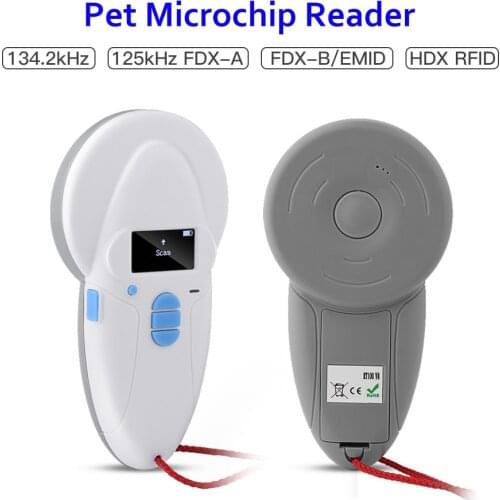 RFID Animal Scanner 134.2KHz/125KHz Animal chip reader FDX-B/HDX/FDX-A microchip scanner Bluetooth syringe pocket scanner reader