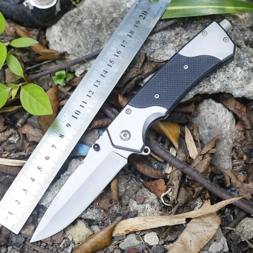 Folding Knife G10 Handle Folding Knife Camping Tactics Multifunctional Outdoor Knife Outdoor Camping Mountaineering Knife