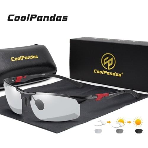 CoolPandas Aluminum Polarized Men Sunglasses Driving Photochromic Lens Male Sun Glasses Anti-glare Sun Glasses zonnebril heren