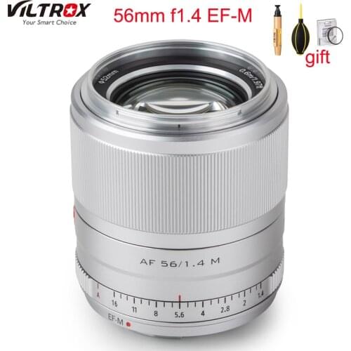 Viltrox 56mm F1.4 EOS M STM Camera Lens EF-M APS-C Large Aperture Prime AF Lens for Canon EOS M M5 M10 M100 M200 M50 M6 Camera