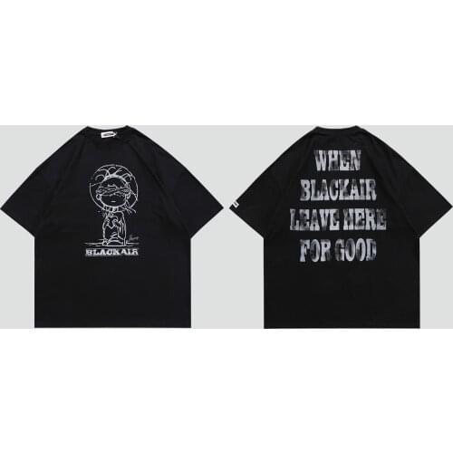 April MOMO 2021 New Summer Cotton Printing Casual Loose Short-sleeved Fashion Trend All-match Round Neck T-shirt