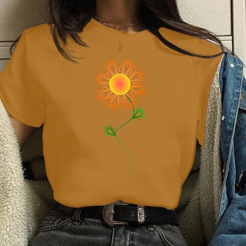 Flower Women Tops Summer Tops Graphic Tees Women T-shirt Clothes Girl T Shirt TX8153