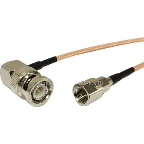 2PCS New BNC Male Right Angle Switch FME Male Plug pigtail cable RG316 Wholesale Fast Ship 15CM 6" Adapter