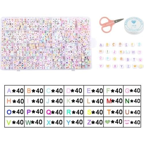 28 Cells Czech Acrylic Letter Square Beads Belt Box Set Seedbeads Waist Belly Chain For DIY Beads For Needlewolk Jewelry Making