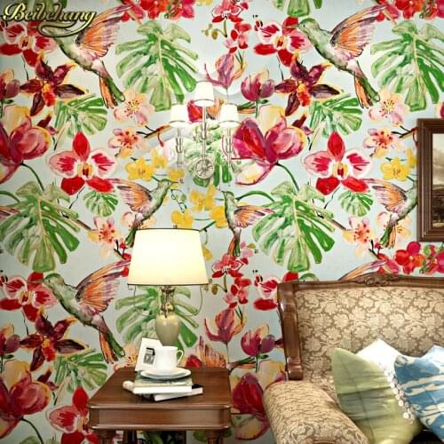 Beibehang papel de parede 3D dimensional relief Korean garden flower bedroom wallpaper shop for living room backdrop wall paper