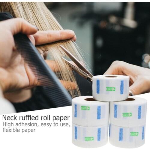 5pcs New Neck Ruffle Roll Paper Professional Hair Cutting Salon Disposable Hairdressing Collar Accessory Necks Covering