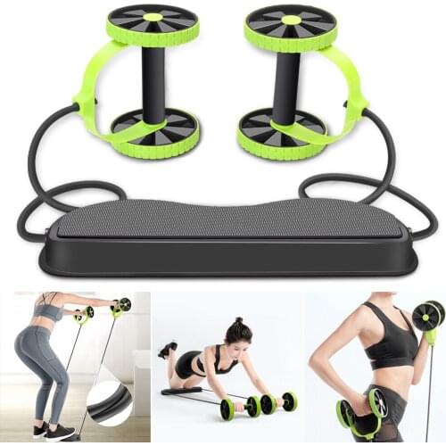 AB Wheels Roller Stretch Elastic Abdominal Resistance Pull Rope Tool Abdominal Muscle Trainer Exercise Home Fitness Equipment