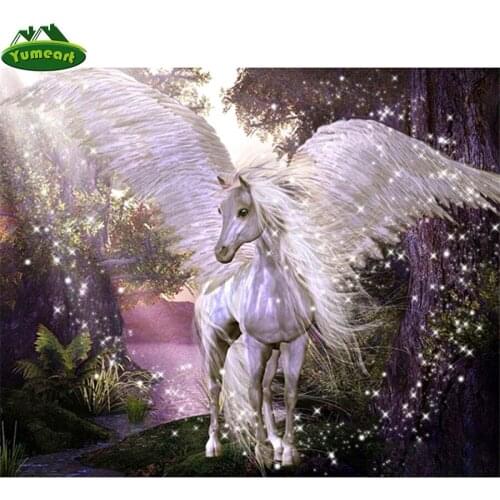 DIY Diamond Painting by Number Angel Horse Needlework Rhinestones Diamond Embroidery Mosaic Pegasus Cross Stitch Christmas Gifts