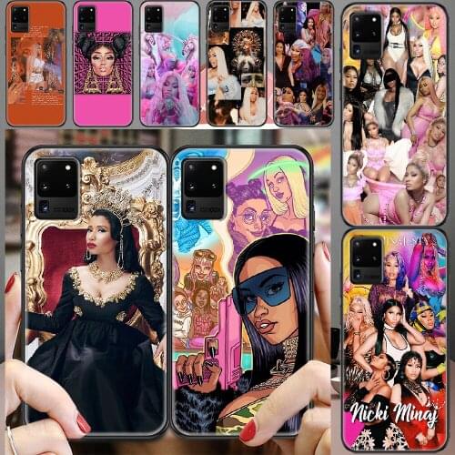 Nicki Minaj Singer Phone case For Samsung Galaxy Note 4 8 9 10 20 S8 S9 S10 S10E S20 Plus UITRA Ultra black silicone waterproof