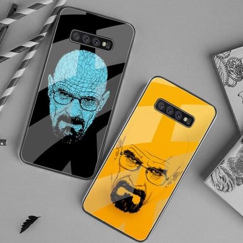 Mc Heisenberg Breaking Bad Silicone Black Phone Case Tempered Glass For Samsung S20 Plus S7 S8 S9 S10 Plus Note 8 9 10 Plus