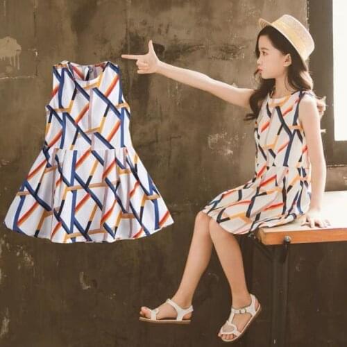 Childrens Clothing Summer Baby Girls New Korean Sleeveless Clothes Kids Fashion Princess Dresses