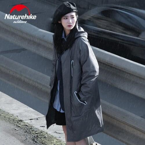 Naturehike Long Loose Hooded Raincoat Lightweight Waterproof Fashion Poncho Breathable And Windproof Outdoor Hiking Nylon Jacket